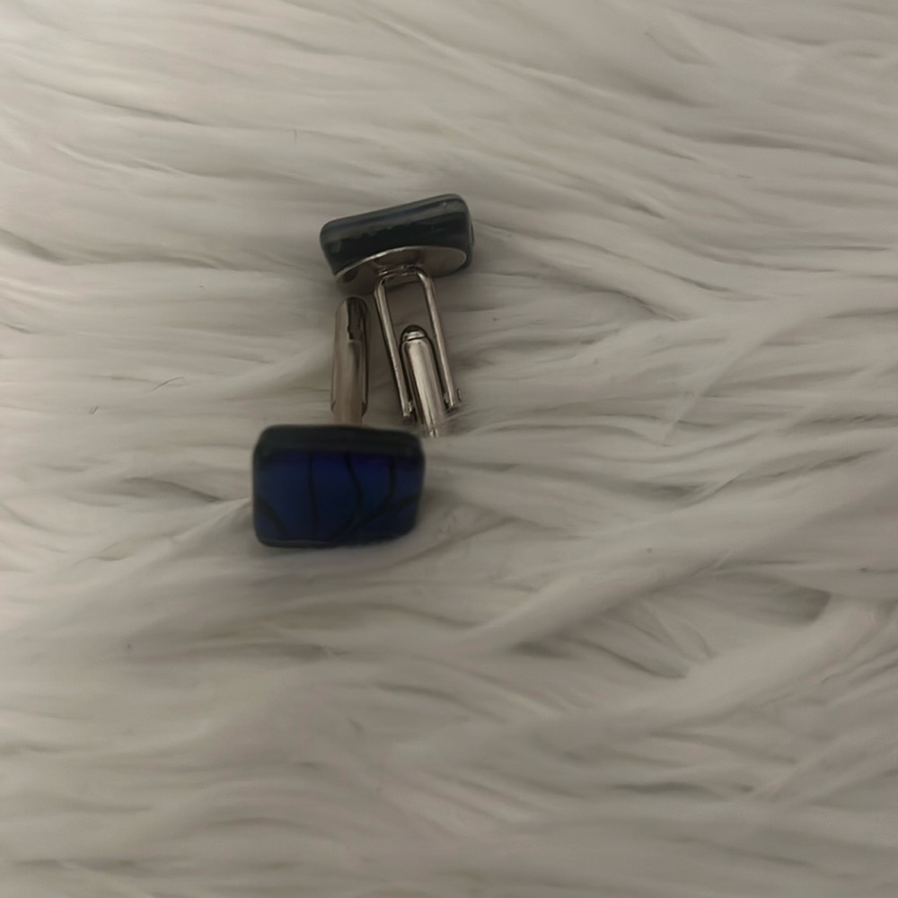 Blue Textured Cufflinks